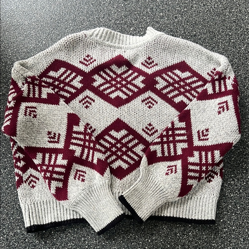 Tea Collection Gray and Red Fair Isle Sweater - Picture 4 of 4